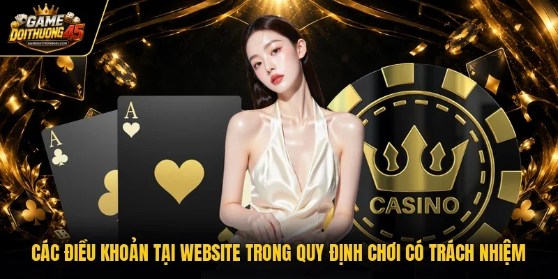 Các điều khoản tại website trong quy định chơi có trách nhiệm