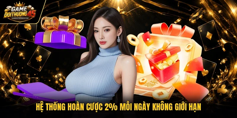 Hệ thống hoàn cược 2% mỗi ngày không giới hạn