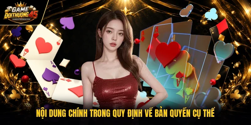 Nội dung chính trong quy định về bản quyền cụ thể