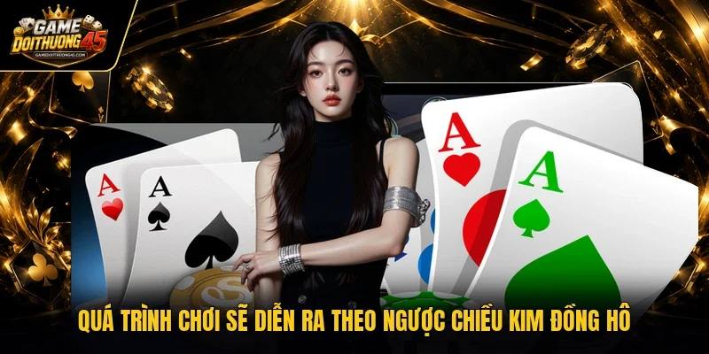 Quá trình chơi sẽ diễn ra theo ngược chiều kim đồng hô